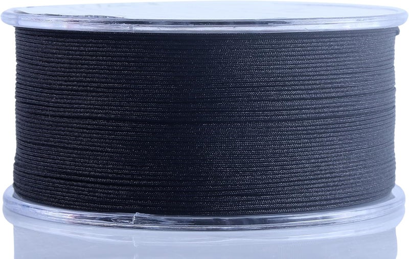 KONMAY 0.4mm Black Nylon String with Case for Bracelets,163 Yards Thin Braided Nylon Satin Cord for Jewelry Making, Beading,Chinese Knotting, Kumihimo, Macramé - Image 3